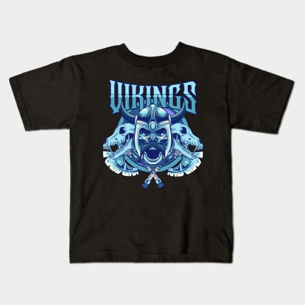 Viking Skull 5.3 Kids T-Shirt by Harrisaputra